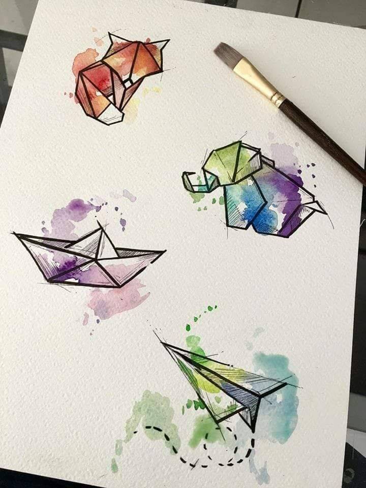 Watercolor & Geometric Tattoo-Special